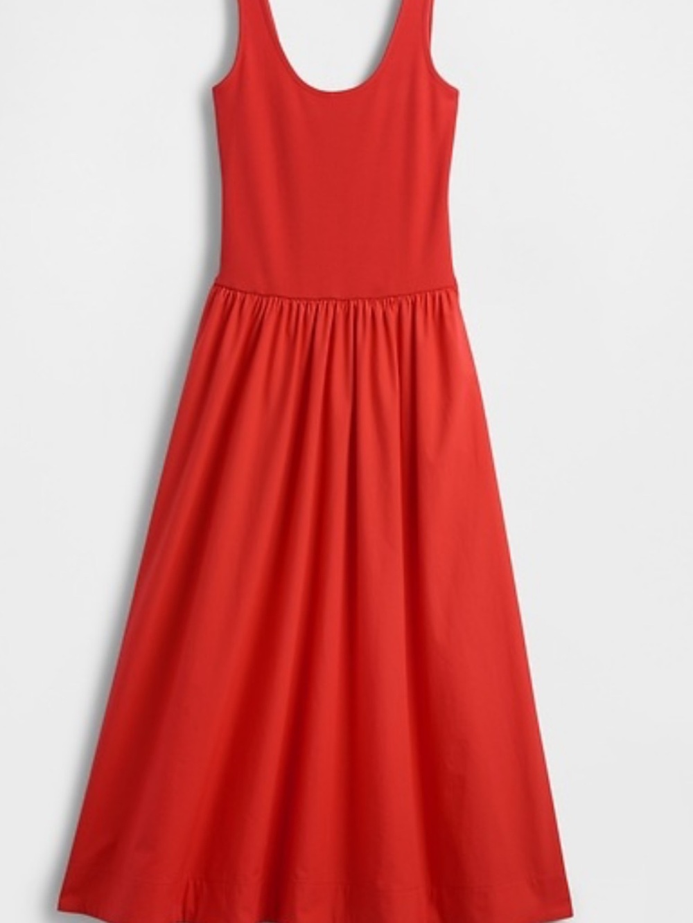 GAP Red Scoop Neck Sleeveless Maxi Dress - Picture 6 of 8